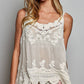 CROCHET CHENILLE TANK  TOP