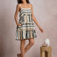MARTINA NEUTRAL AZTEC MINI DRESS
