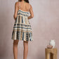 MARTINA NEUTRAL AZTEC MINI DRESS