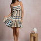 MARTINA NEUTRAL AZTEC MINI DRESS