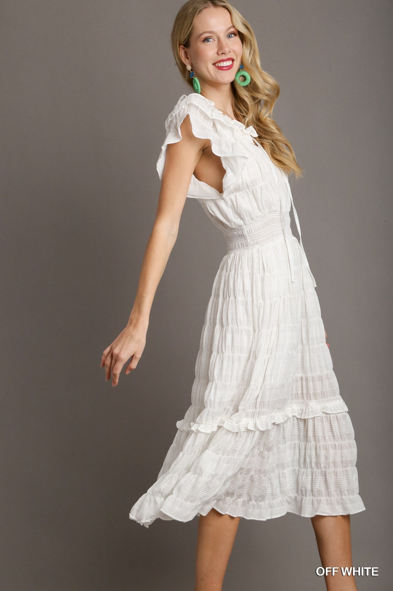 CANDICE MAXI DRESS WITH FLUTTER