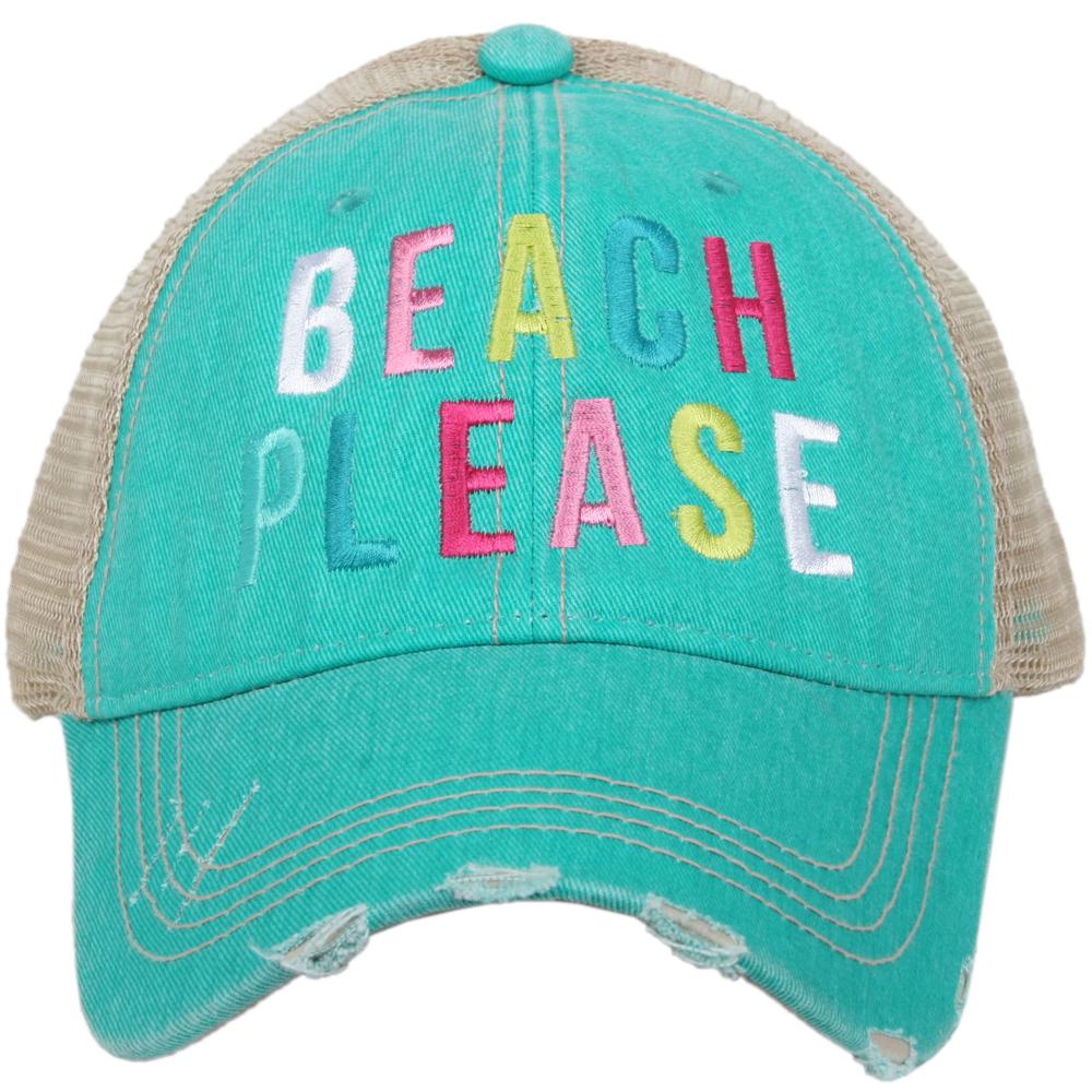 BEACH PLEASE TRUCKER HAT