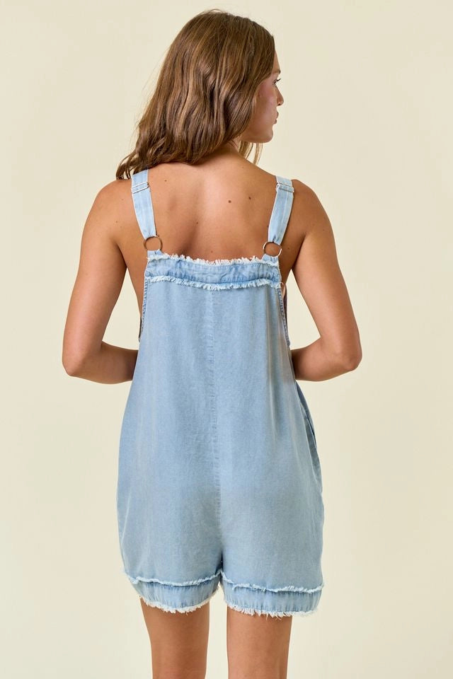 BETSY TENCEL DENIM ROMPER