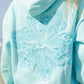 HAWAII HIBISCUS FLORAL EMBROIDERED OVERSIZE HOODIE