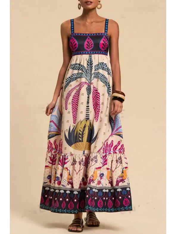 BOHEMIA TROPICAL MAXI DRESS