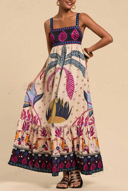 BOHEMIA TROPICAL MAXI DRESS