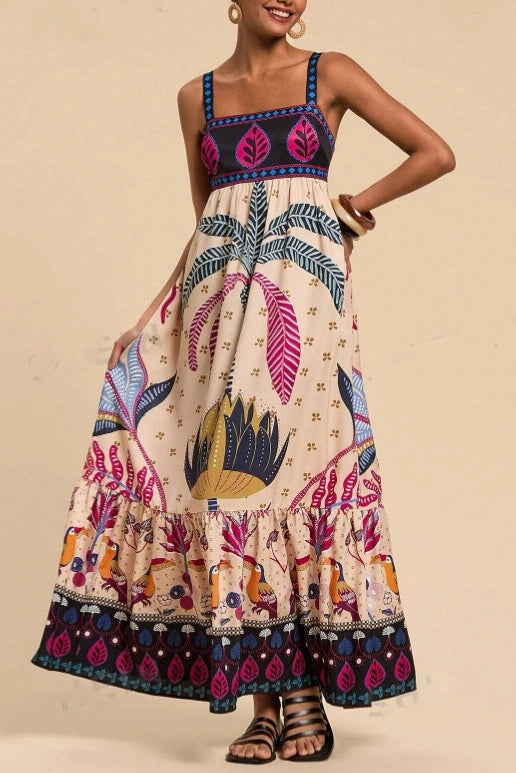 BOHEMIA TROPICAL MAXI DRESS
