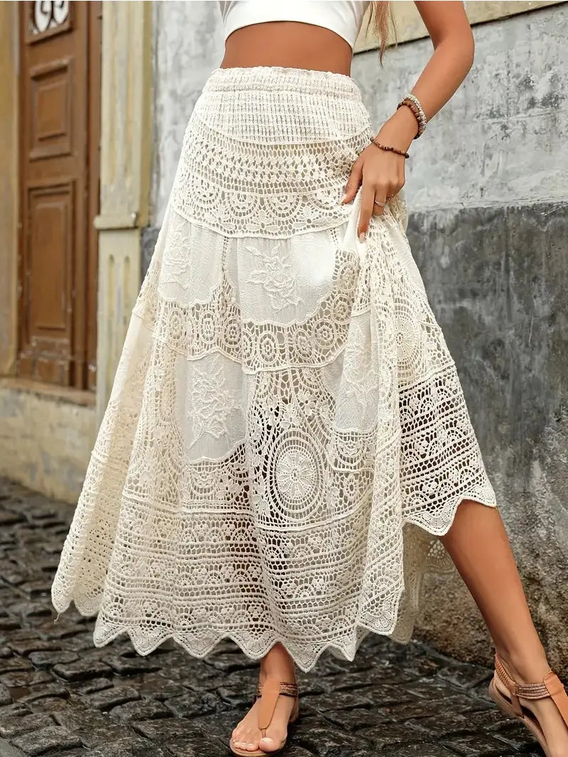 BOHEMIA LACE MAXI SKIRT