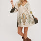 BOHO EMBROIDERED BABYDOLL DRESS