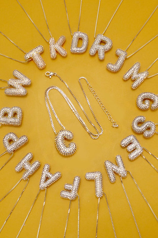 INITIAL BUBBLE BALLOON NECKLACE