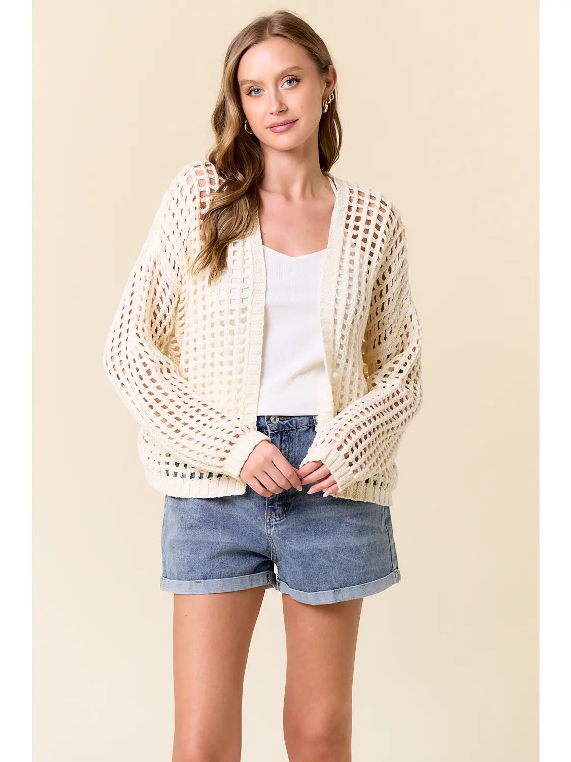 NORMA OPEN WEAVE CARDIGAN