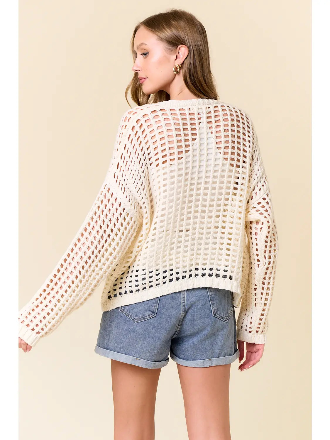 NORMA OPEN WEAVE CARDIGAN
