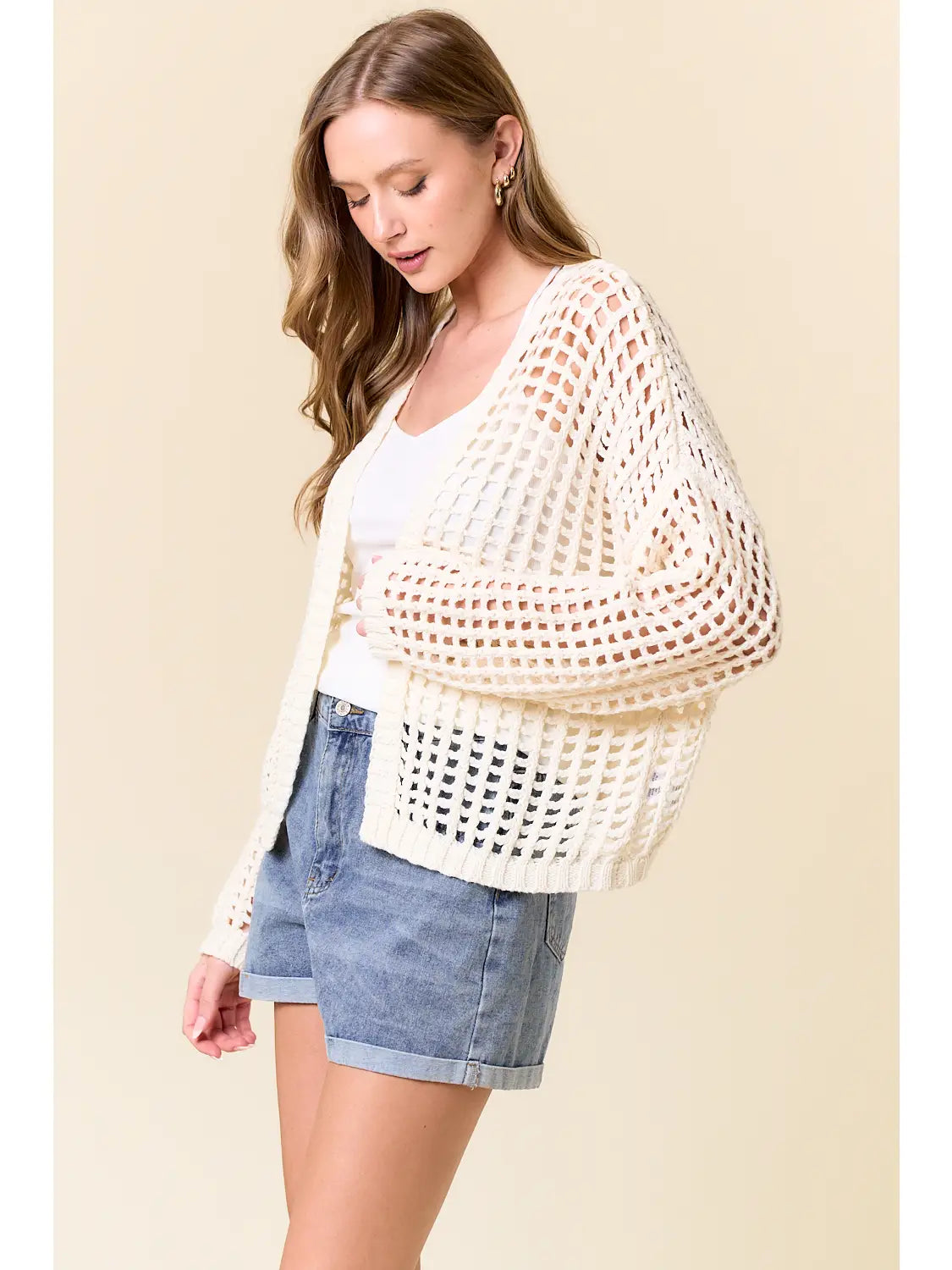 NORMA OPEN WEAVE CARDIGAN