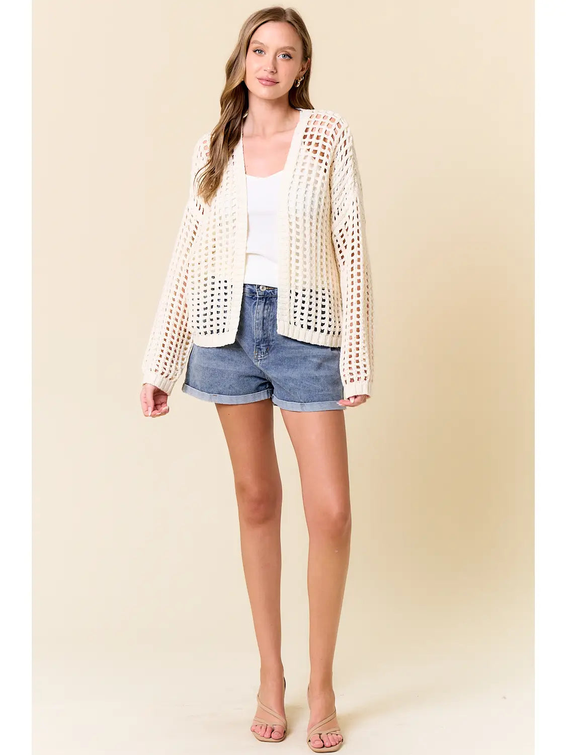 NORMA OPEN WEAVE CARDIGAN