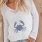 BLUE CRAB KNIT SWEATER