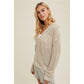 NICOLE CROCHET ZIP-UP SWEATER HOODIE