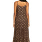 DAVINA GOLD POLKA DOT MAXI DRESS