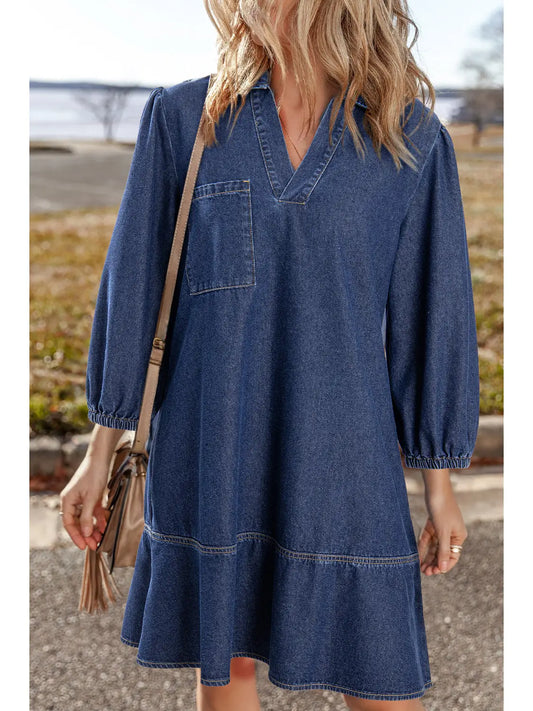 DENIM POCKET DRESS