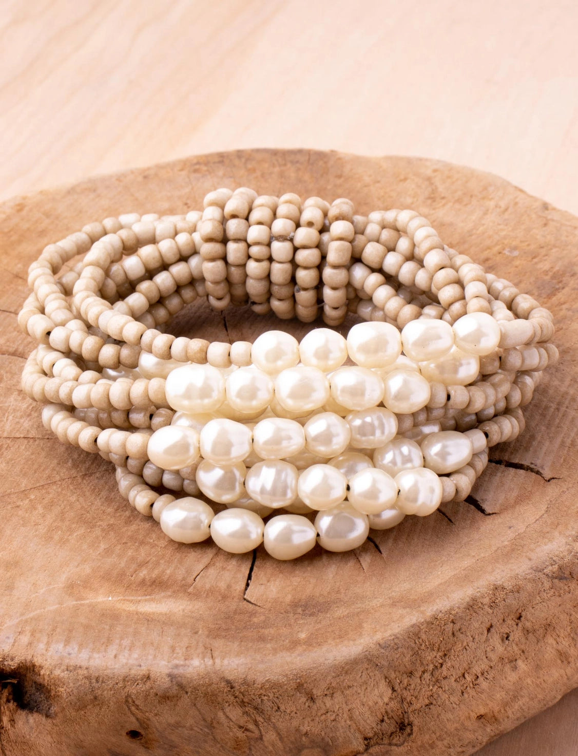 DESERT PEARL STRETCH BRACELET