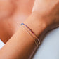 GEMSTONE 2MM LAYERED CHAIN BRACELET