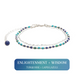 GEMSTONE 2MM LAYERED CHAIN BRACELET