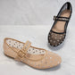 RHINESTONE MESH MARY JANE FLATS