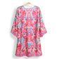 FUCHSIA FLORAL PRINT COVER UP DRESS