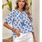 GEOMETRIC PRINT BLOUSE