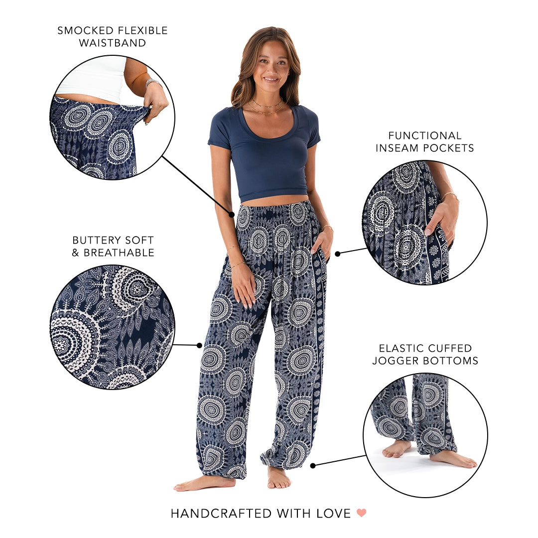 TROPICAL PRINT HAREM PANTS