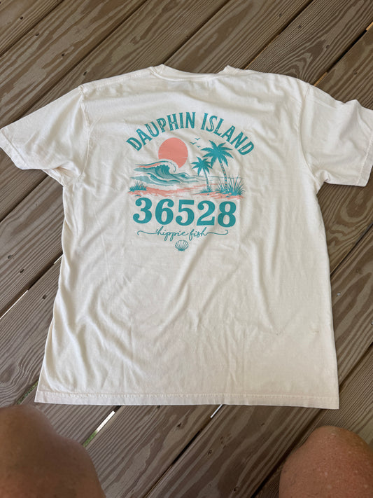 SUNSET ZIP CODE SS T-SHIRT