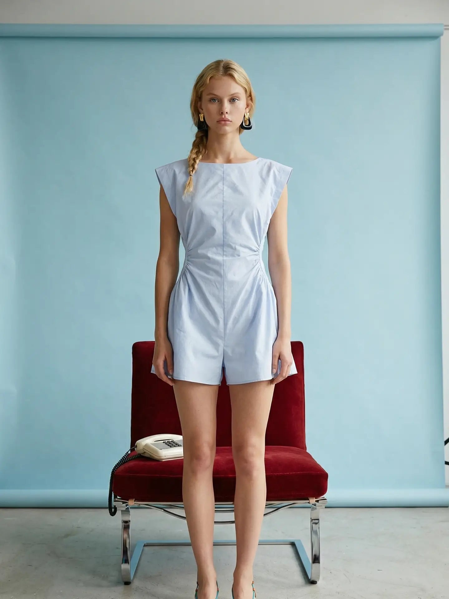 IRIS SIDE PANEL TAFFETA ROMPER