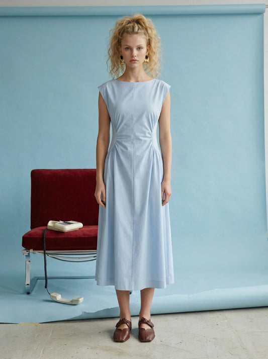 IVY SIDE PANEL V-BACK MIDI DRESS