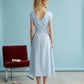 IVY SIDE PANEL V-BACK MIDI DRESS