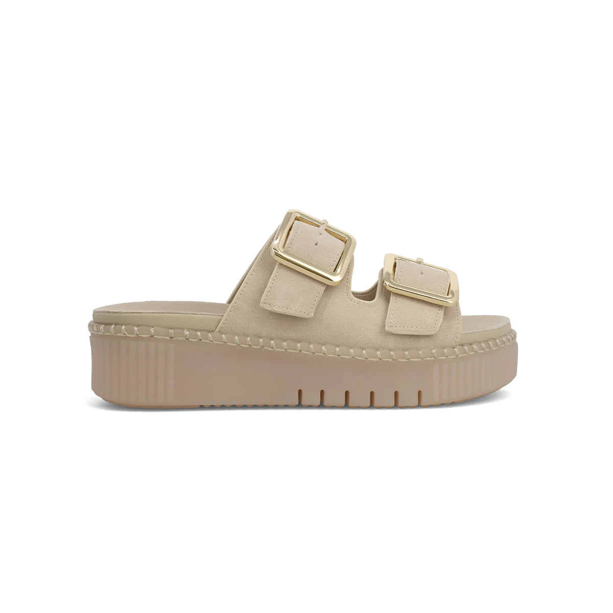 JACINTA DOUBLE BUCKLE PLATFORM SLIDE