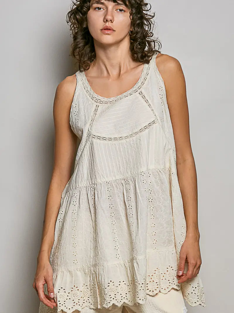 JADE EYELET MINI DRESS TOP – The Hippie Fish