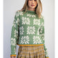 JANICE ABSTRACT FLORAL SWEATER