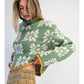 JANICE ABSTRACT FLORAL SWEATER