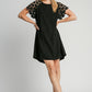 KELLY DOT LACE RAGLAN SLEEVE DRESS