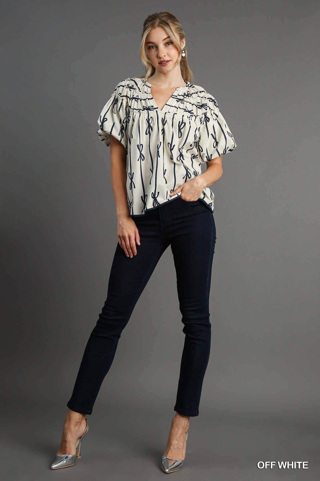 FALLON RIBBON PRINT TOP