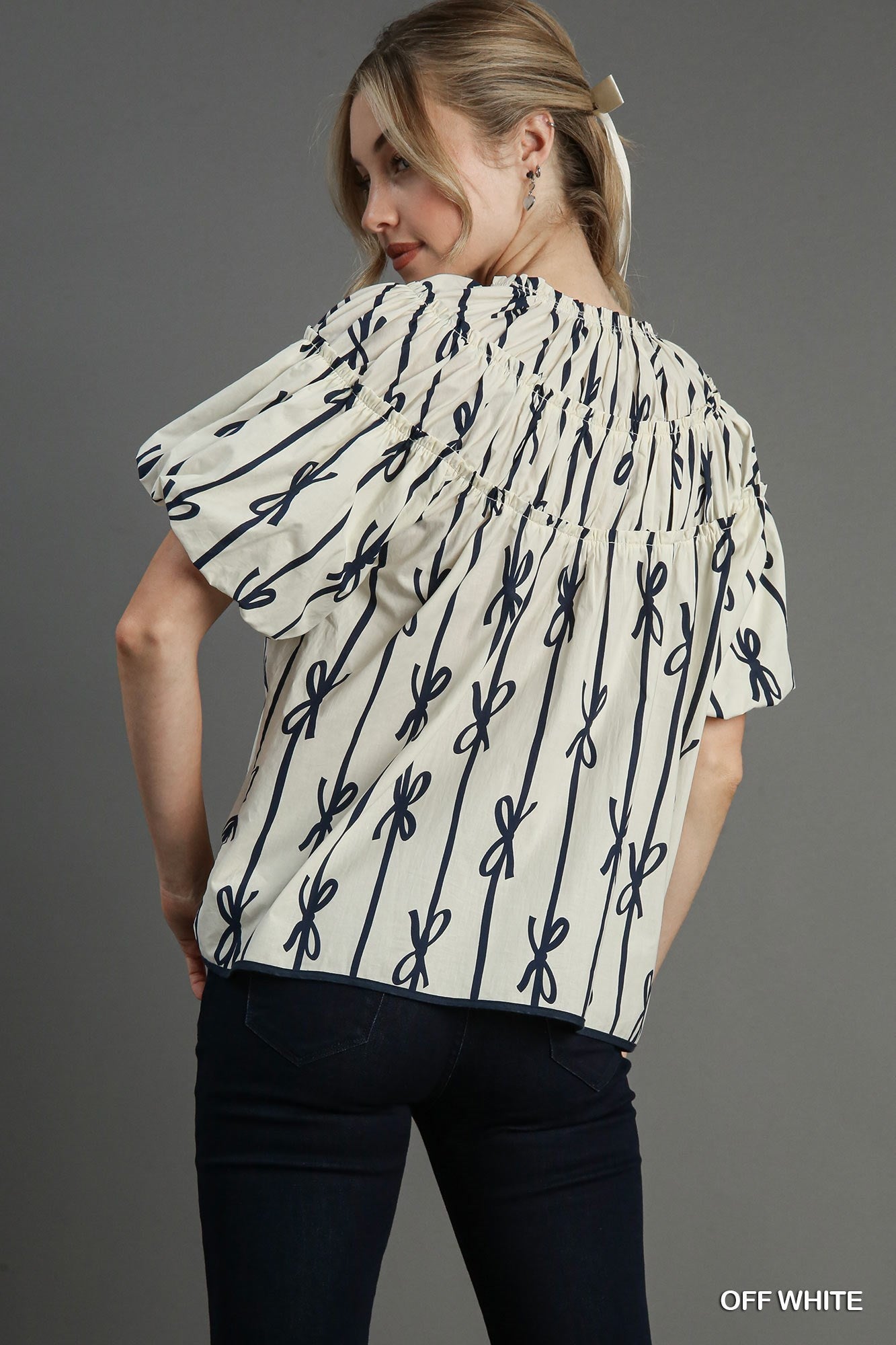 FALLON RIBBON PRINT TOP