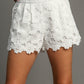 PERIWINKLE FLORAL LACE SHORTS