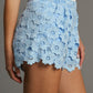 PERIWINKLE FLORAL LACE SHORTS