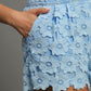 PERIWINKLE FLORAL LACE SHORTS