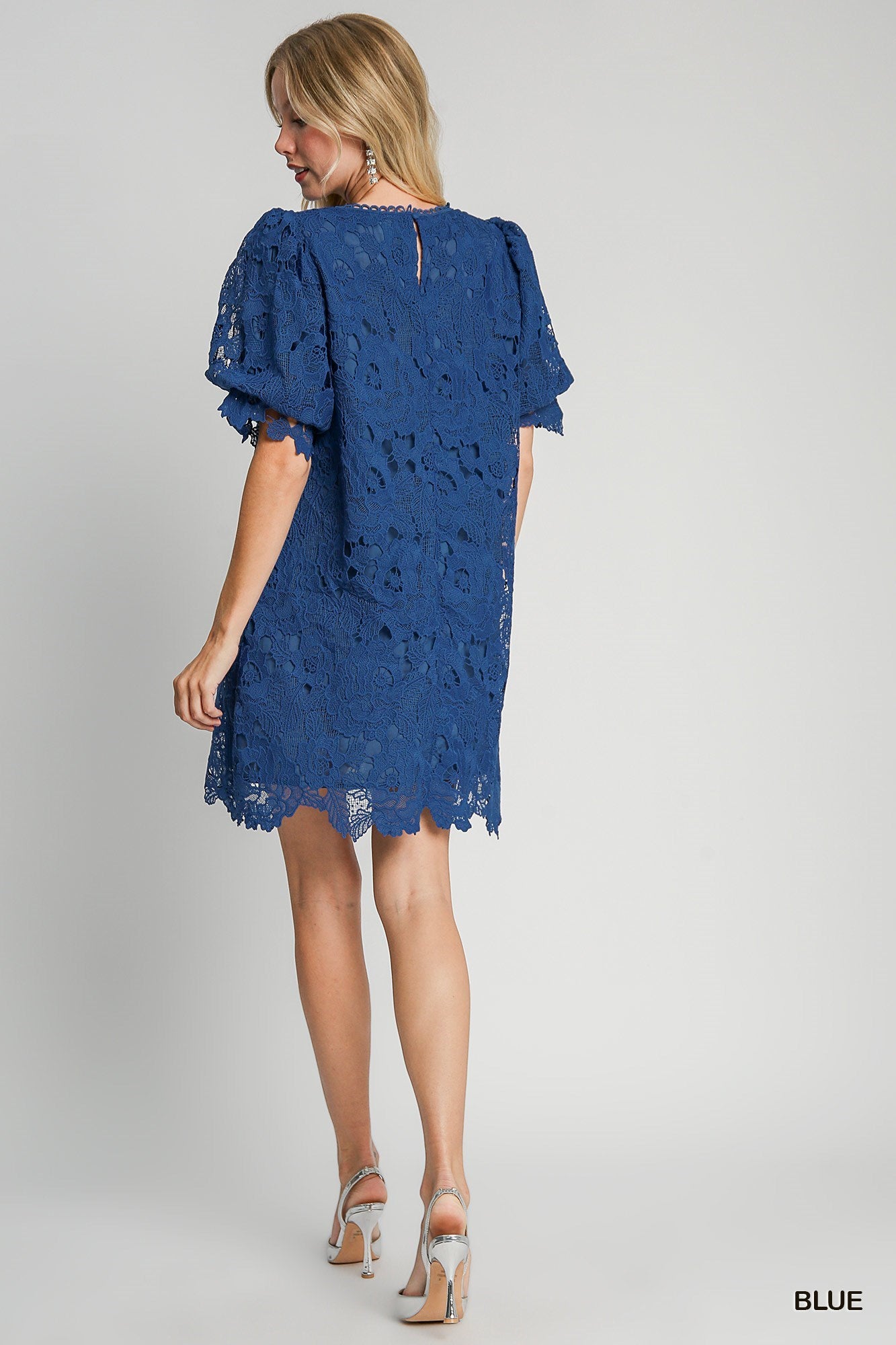 POPPY FLORAL LACE MINI DRESS