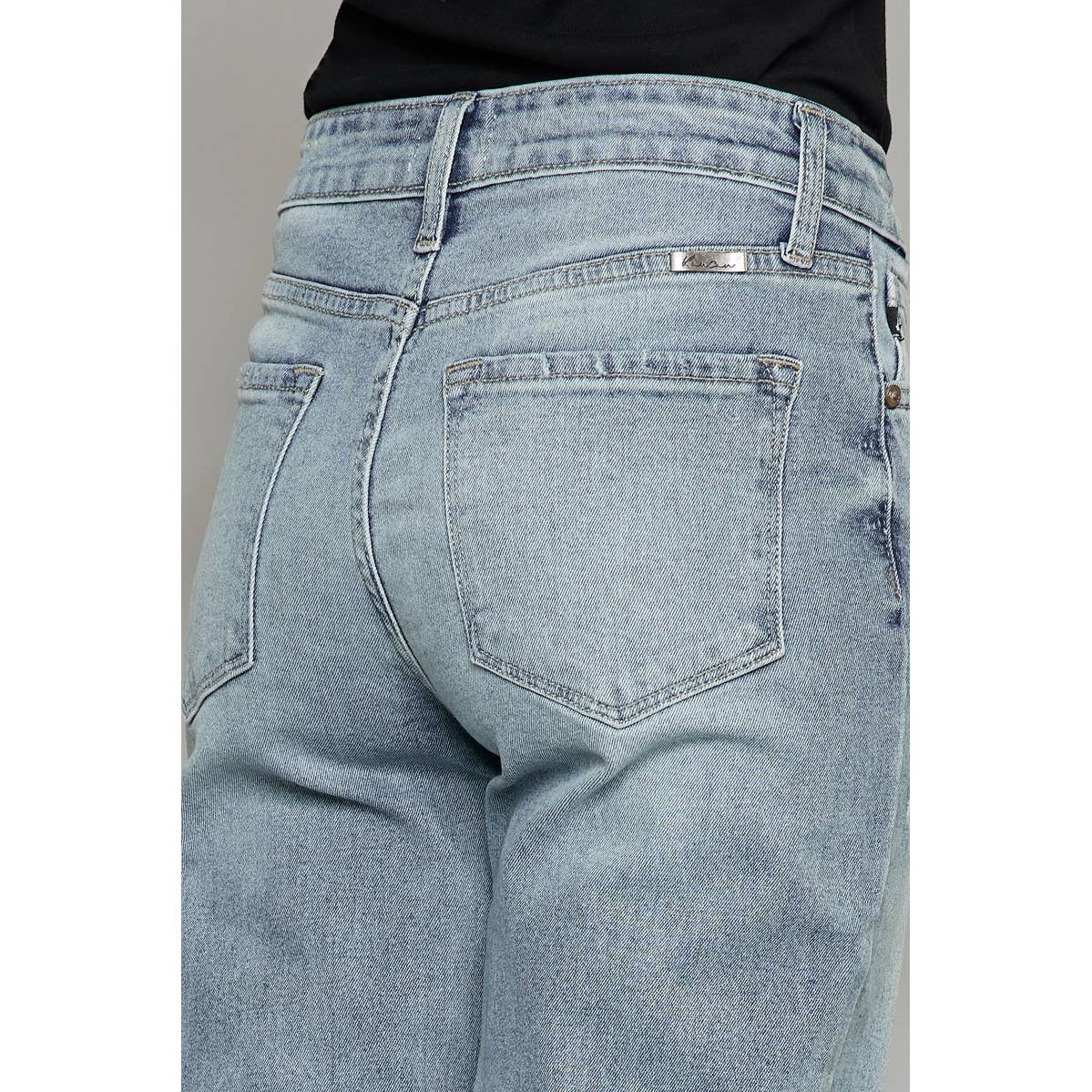 OLIVIA HIGH RISE SLIM WIDE LEG JEANS