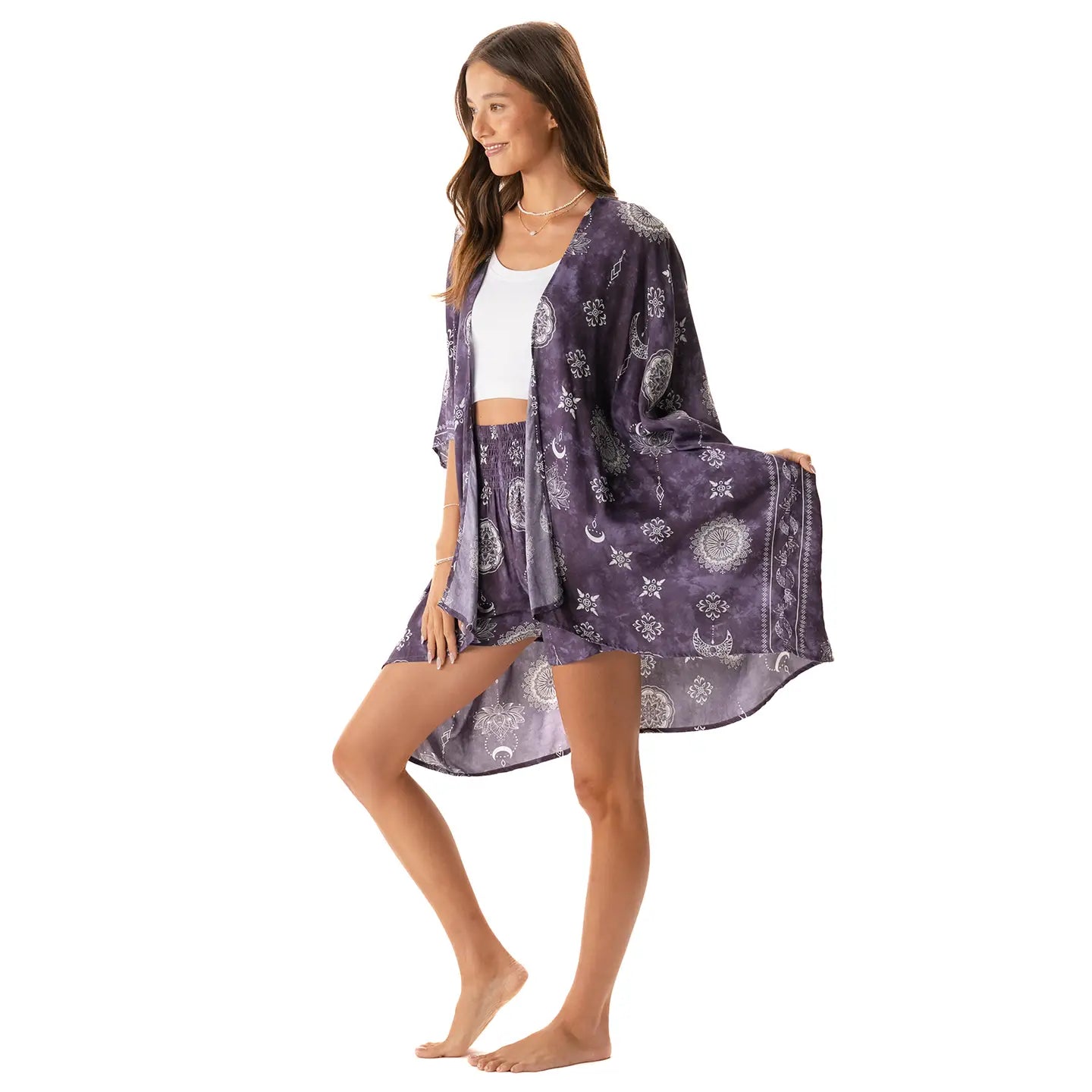 LOTUS MOON MYSTIC PLUM KIMONO
