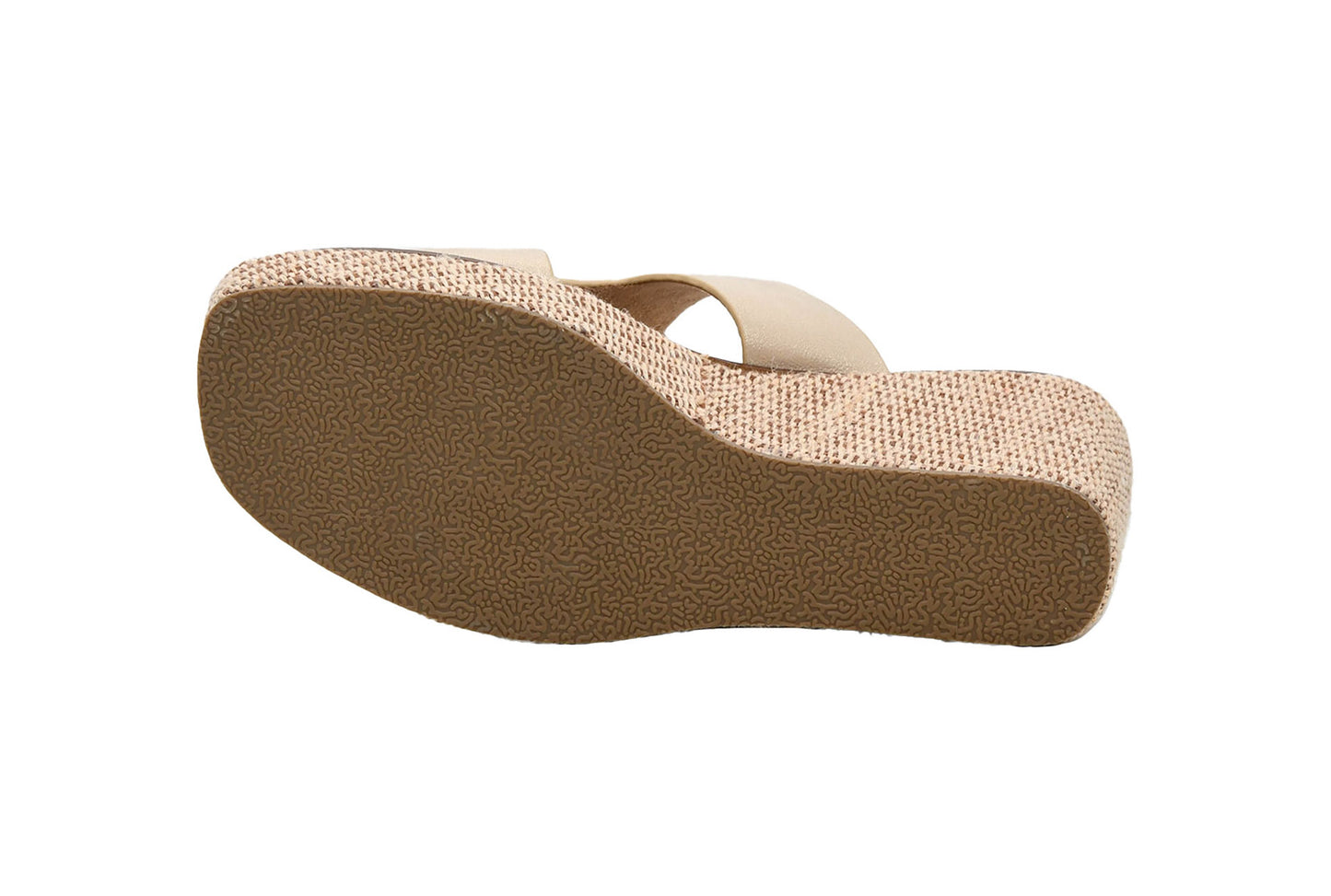 CORKYS: KISS N' TELL - WASHED GOLD METALLIC WEDGE SANDAL