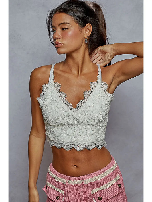 EMPIRE LACE CROCHET CROP TOP