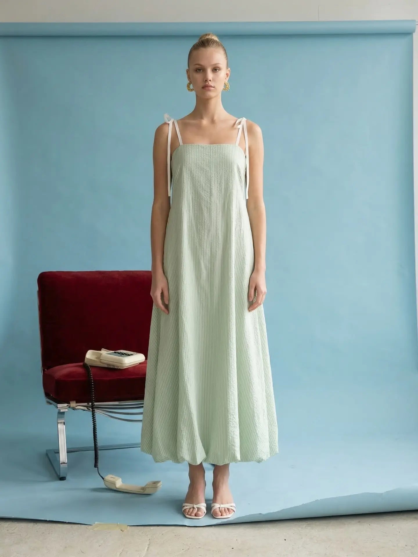 LILY BUBBLE SKIRT MAXI DRESS