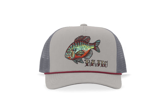 BAJIO BLUEGILL CURVED BRIM TRUCKER HAT
